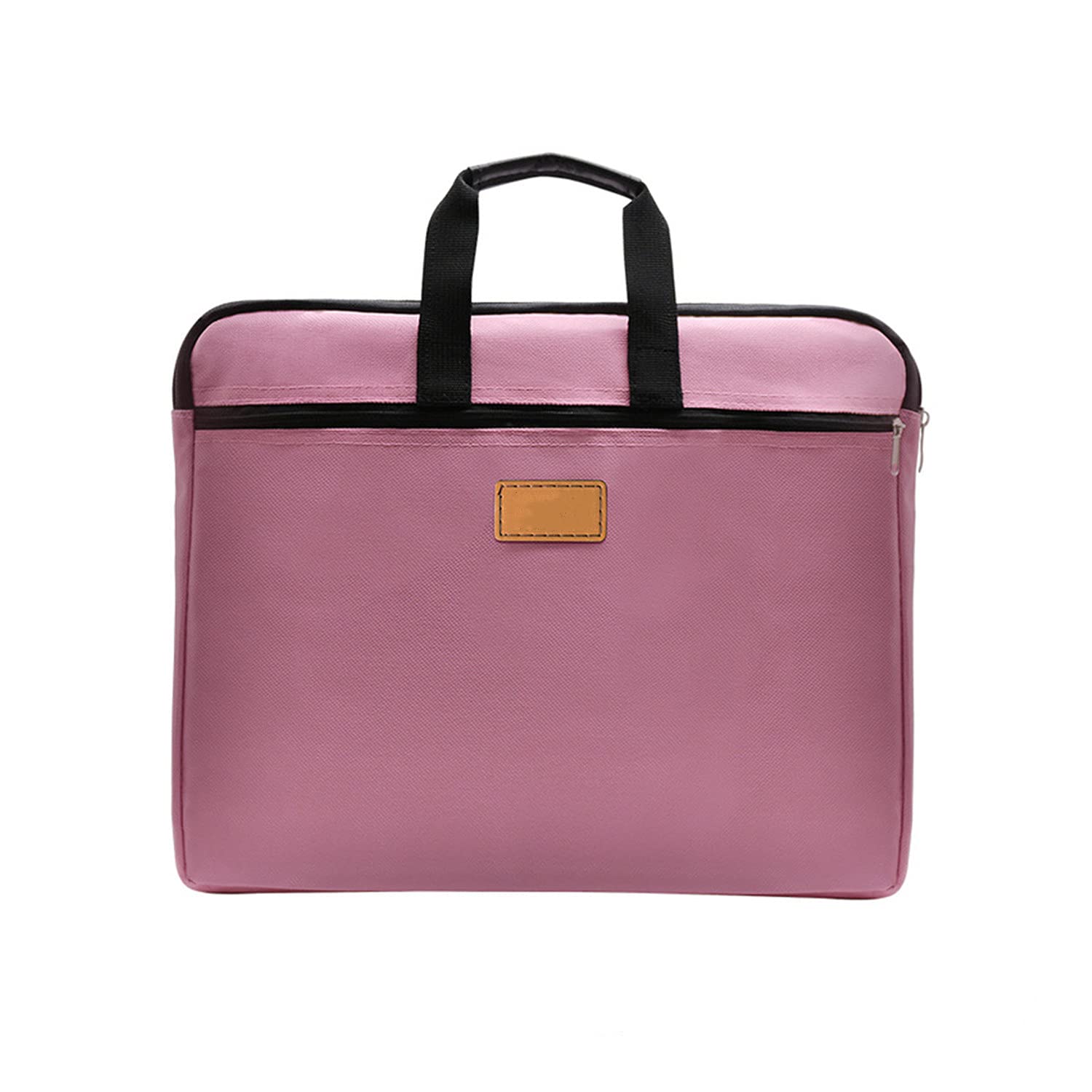 Oxford Document Bag with Handle, A4 Paper Size Oxford Document Wallet Briefcase Accordion Folder Storage Bag, Suitable for School Home Business 12X15 inches (Blue) (Pink)