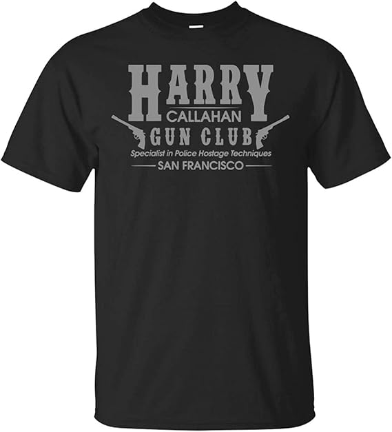 Vintage 90's Harry Callahan Gun Club TShirt for Mens Clint Eastwood