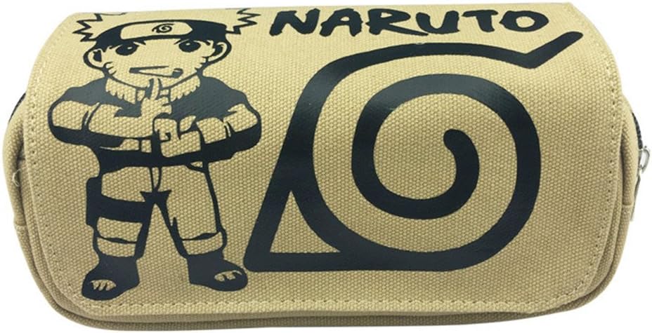 YOYOSHome Japanese Anime Cosplay Pencil Holder Cosmetic Bag Wallet Pencil Case Stationery Pouch Bag Pen Bag (Naruto 1)