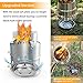 pys Camping Stoves, Stainless Steel Wood Burner Backpacking Stoves, Outdoor Portable Cooking Grill Fuel Stoves for Tent Hikingthumb 3
