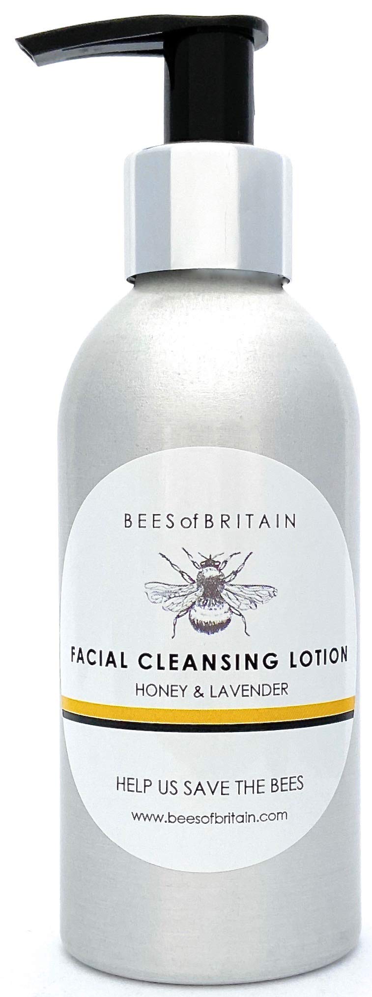 BEES of BRITAIN Honey & Lavender Cleansing Lotion – pH 5.5 Barrier-Safe Formula – 99% Natural Origin – with Aloe & Shea Butter – Gentle Milk Cleanser for Sensitive Skin – UK Made – 150ml