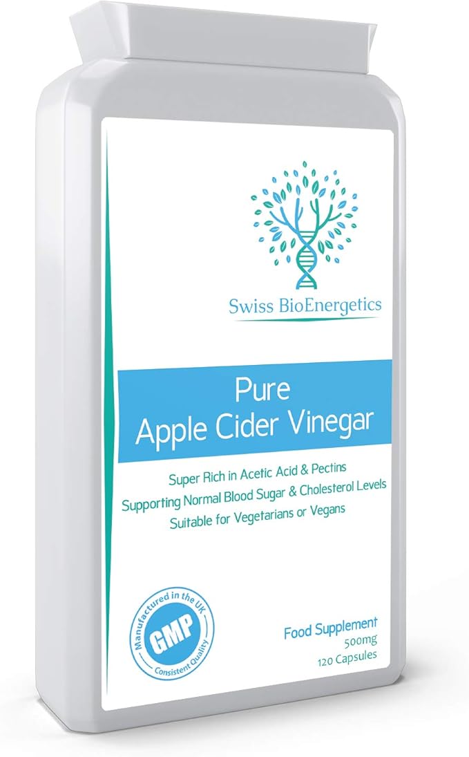Pure Apple Cider Vinegar 120 Capsules 1000mg Daily Dosage Premium