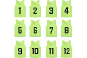 MTTYYD Numbered Scrimmage Training Vest - Soccer, Pinnies - Practice Jersey Pennies for Kids,Youth and Adults