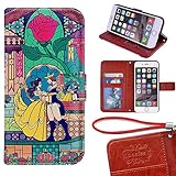 iPhone 6 Wallet Case[4.7 inch], Onelee - Beauty and The Beast Premium PU Leather Case Wallet Flip Stand Case Cover for iPhone 6 with Card Slots