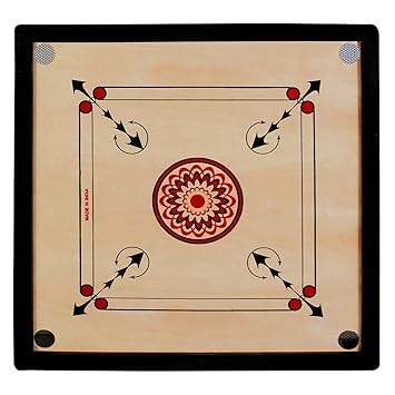 Neetu Sports Superior Matte Finish Club Carrom Board for Professionals Clubs with Coins Striker and Boric Powder, ( Size 32 Inch) 4 MM Ply