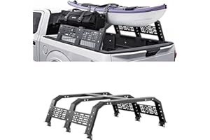 VEVOR Overland Truck Bed Rack, 49.2-67.9 in Width, Adjustable Overland Bed Cargo Rack with Sidebar, 900 lbs Static Capacity, 