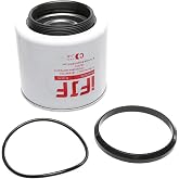 iFJF FD3375 Spin-On Fuel Water Separator Replacement for Ford 7.3L 1988-94 | OE F2TZ9N184A FS1281 PS6554A, 8 Micron Filtration, 300-Series Stainless Steel Housing, 6x Operating Pressure