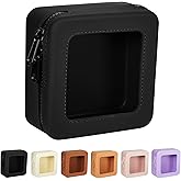 JOVAKIT Clear Makeup Bag Square Portable Silicone Travel Cosmetic Bag for Women, Transparent Toiletry Bags, Gifts for Women Make Up Pouch Car Organizer Case with Zippers for Essentials (Black)