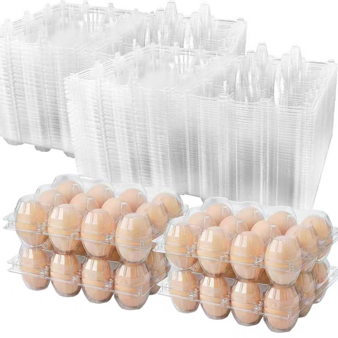 Photo 1 of 100 Pack 12 Count Plastic Egg Cartons – Bulk Cheap Clear Reusable | Egg Cartons Bulk, Egg Holder for Fridge, Egg Organizer for Refrigerator, Egg Storage for Refrigerator.X004YX8TNZ
