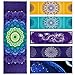 Non Slip Yoga Mat Towel - Microfiber for Hot Yoga Printed Mat Towel with grip Corner Pockets Lightweight Sweat Absorbent Pilates Fitness Bath Beach Sports Outdoor Travel Thin Mats 72” x 24”/26”
