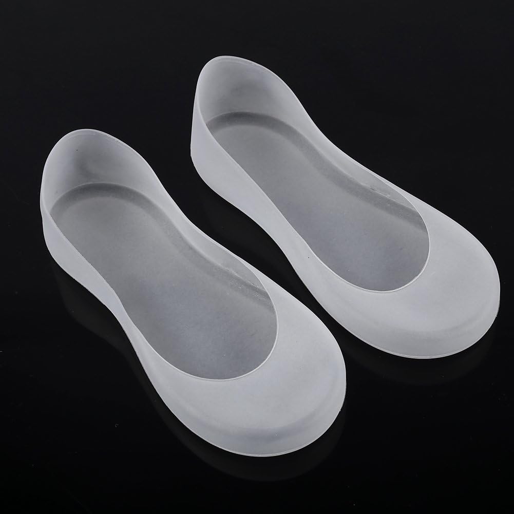 1Pair Full Length Silicone Moisturizing Socks Cracked Foot Care Protector Soft Silicone Gel SPA Deep Moisturising Full Foot Socks for Dry Hard Cracked Skin White(L) - Image 3