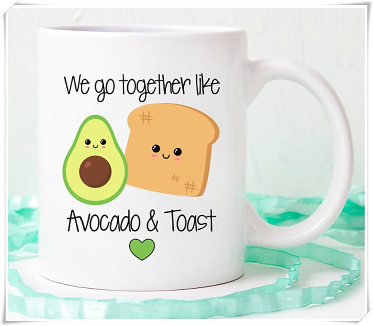 Funny Coffee Mug, Avocado and Toast Mug, High Gloss Coffee Mug 11oz