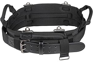Klein Tools 55918 Tool Belt, Electrician Tool Belt for use with Modular Pouches from Klein Tools Click Lock Modular System, S