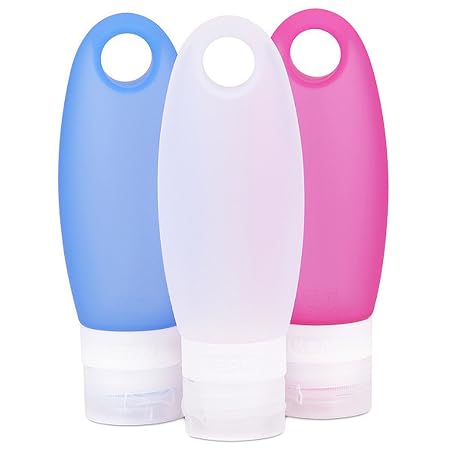 JRINYE 8er Set Reisefläschchen Mit Silikon-Haken – 60 Ml, Nachfüllbar & Auslaufsicher – Ideal Für Desinfektionsmittel & Kosmetik