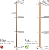HOMIDEC 4-Tier Airer Clothes Drying Rack Stainless Steel Large Indoor Outdoor view 5
