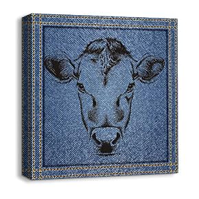 Canvas Wall Art Beautiful Jeans Fabric...