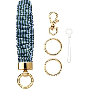 Snycler Keychain Wristlet，Printed pattern Scrunchie Wrist Bracelet for Women,Stretchy Key Chain Back to School Gifts
