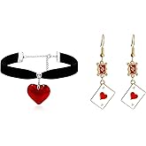 Valentines Day Gifts for Her Heart Earrings Necklace Set for Women Valentines Day Accessories Outfit Accessories Women