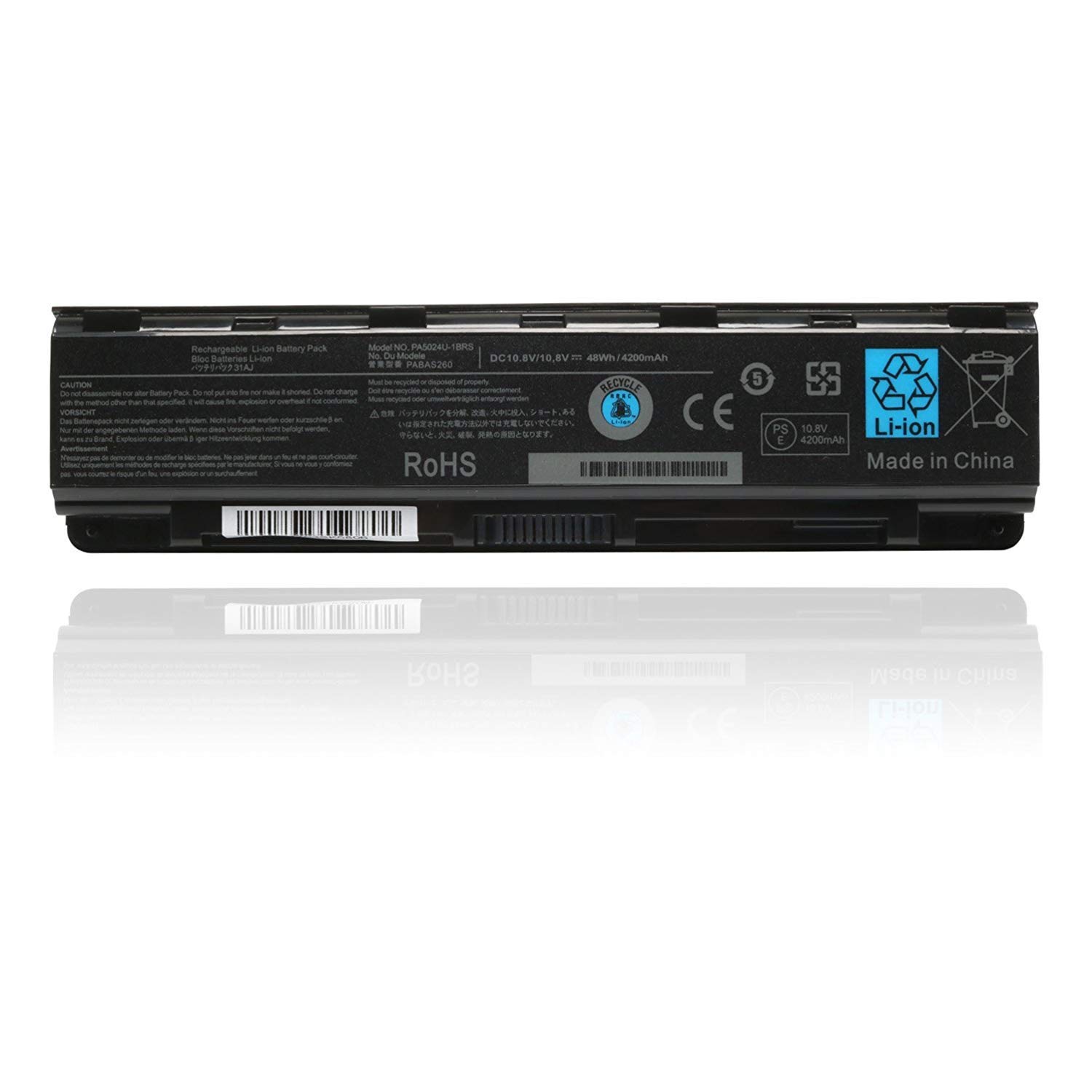 PA5025U-1BRS PA5024U-1BRS PA5026U-1BRS PABAS260 PABAS262 PA5023U-1BRS PA5109U-1BRS Laptop Battery Replacement for Toshiba Satellite S855 C855 C850 P850 L850 L855 C800 C800D C840D C845D(10.8V 48Wh)