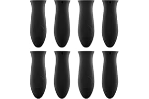 8Pcs Silicone Hot Handle Holder, Heat Resistant Pot Handle Sleeve, Potholder for Cast Iron Skillets, Non Slip Potholder Dishw
