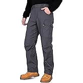 BOCOMAL FR Pants for Men Cargo Pockets Dura-Stretch Rip-Stop Soft Flame Resistant Reinforced Work Jeans Relaxed Fit