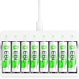 EBL 8x 2800mAh AA Rechargeable Batteries & Fast Charger with LED
