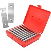 Yunnergo 10 Pairs Thin Precision Parallel Set 1/8" x 6" Accuracy 0.0002" | Superior quality alloy steel thin steel, 1/2, 5/8, 3/4, 7/8, 1, 1-1/8, 1-1/4, 1-3/8, 1-1/2, 1-5/8, with convenient storage