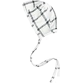 Copper Pearl Baby Bonnets: Ultra-Soft, Comfy to Wear, Tie-On Infant Sun Hat for Protection Against UV Rays, Trendy Coordinating Designs Swaddles, 6-12 Months - Ledger