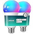 Linkind Smart Light Bulbs, 1600LM (100W Equivalent) Smart Bulb, Work with Alexa & Google Home, RGBTW Color Changing Bulb Music Sync, 2.4GHz Wi-Fi & Bluetooth, LED Alexa Light Bulbs 14W, A21 E26, 2Pack
