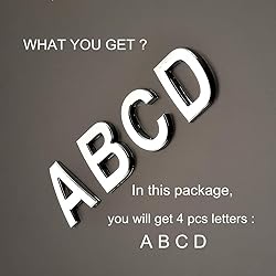 HopeWan Mailbox Letters A B C D, Door Letters for