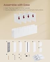 VASAGLE Shoe Bench Storage Bench 15 Compartments 30 x 105 x 48 cm Cloud White view 4