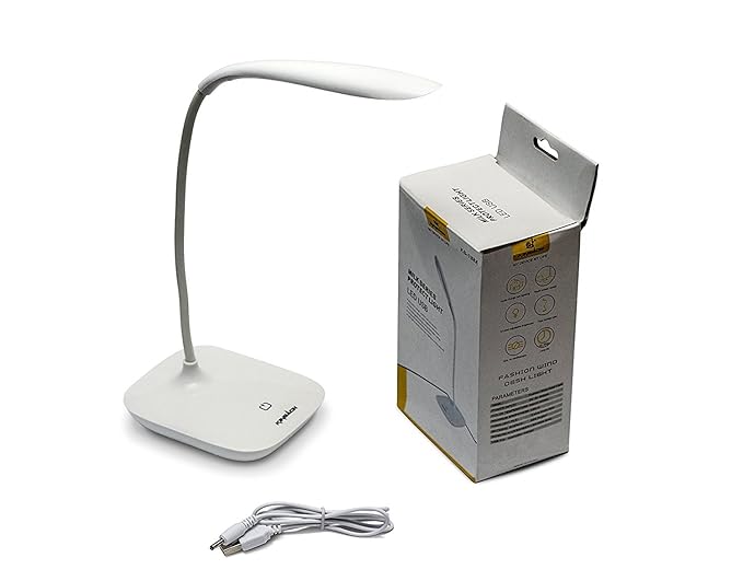 Home Cube Touch Control Led Table Lamp/Study Lamp/Night Lamp With 16 Leds, 3 Brightness Levels - White Color (0.8W) By Kinsach