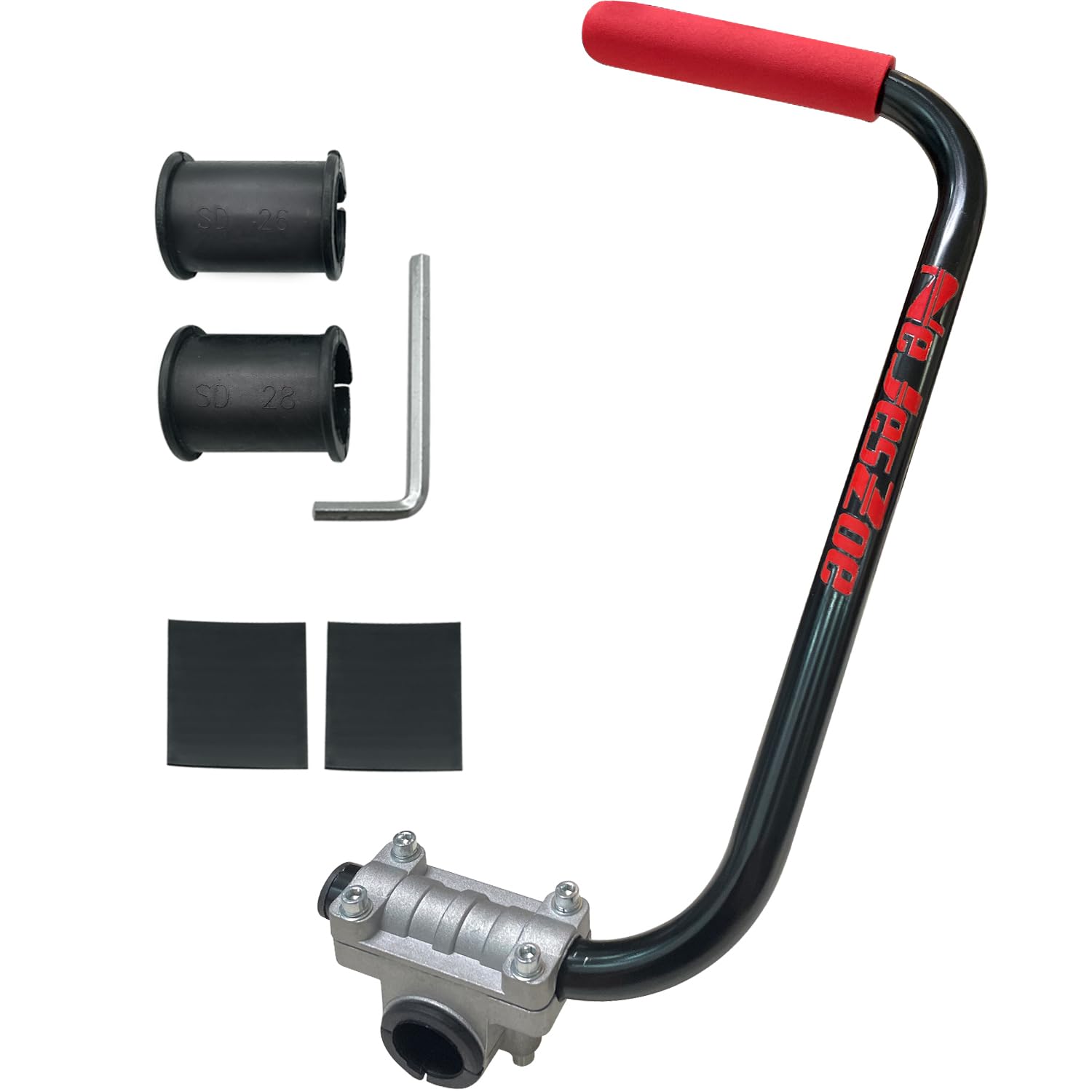 Photo 1 of NeJesZoe Ergonomic Trimmer Handle Grip for Weed Wacker Extension Handle, Ergonomic String Trimmer Handle Lawn Trimmer Grips with Bracket Clamp for String Trimmer, Lawn Care, Landscaping (Black)