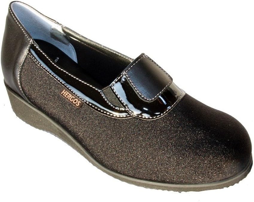 Hergos H 620 Nero Setaelast - Scarpa comoda per alluce valgo - Vera