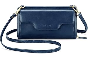 nuoku Crossbody Bags for Women, Wristlet Wallets for Women, Small Clutch Purses for Women, Cell Phone Wallet, Rfid Wallet