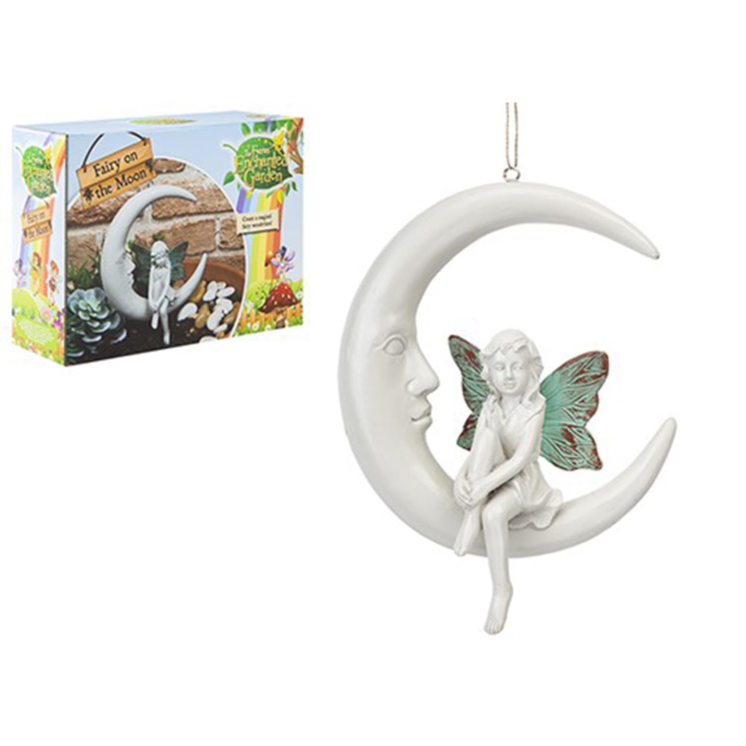 PMS Secret Fairy Garden Hanging on the Moon Garden Statue Ornament