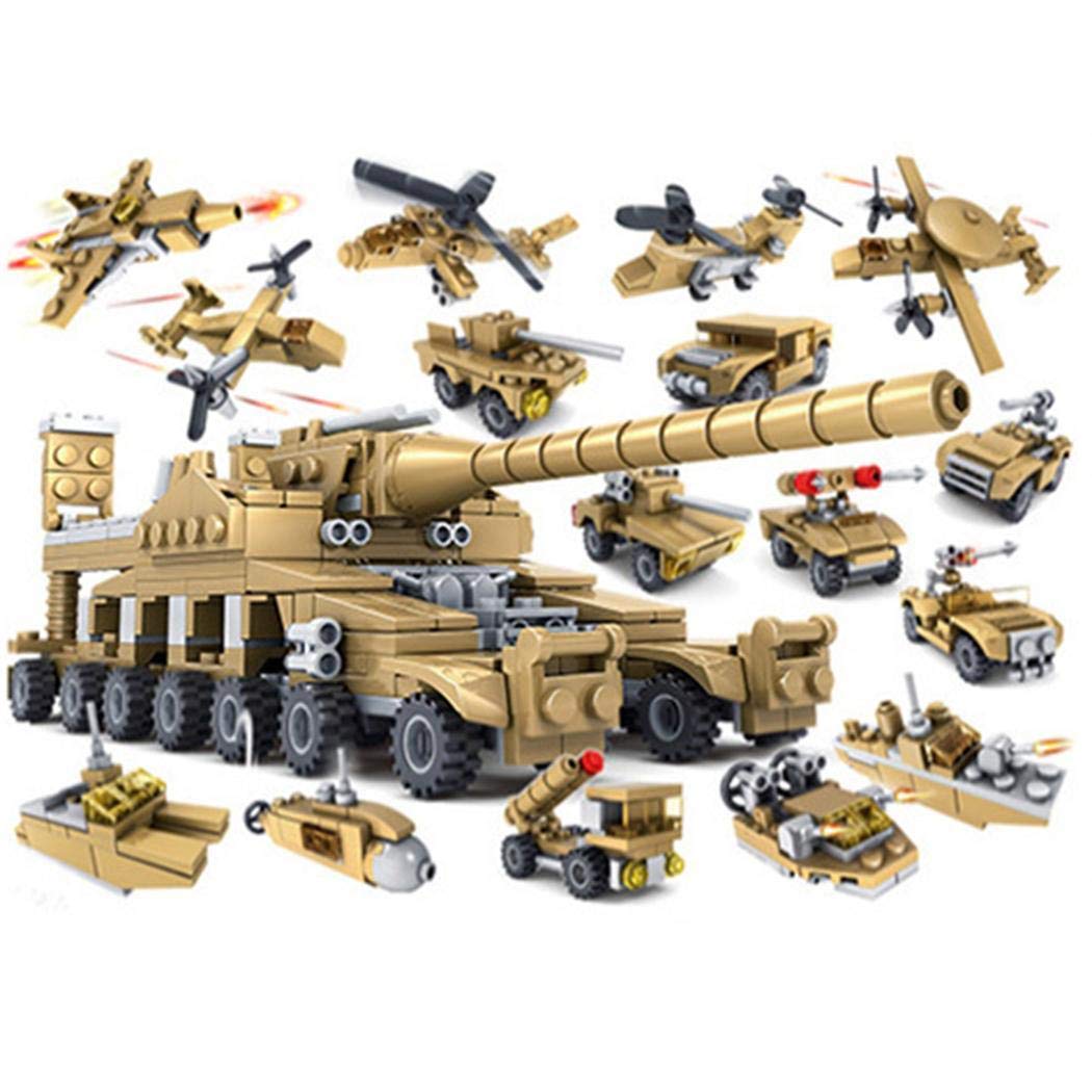 FastDirect New Kids Children Puzzle Assembled Building Blocks Cannon Tank 16 in 1 Toy Set Building & Construction Toys
