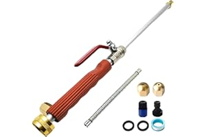 Vestamore 19 in Hydro Blast Nozzle Set for Garden Hose, Power Wash Wand with Gloves & Extension Tube