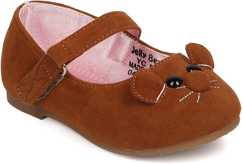 JELLY BEANS Faux Suede Mouse Face Ballerina