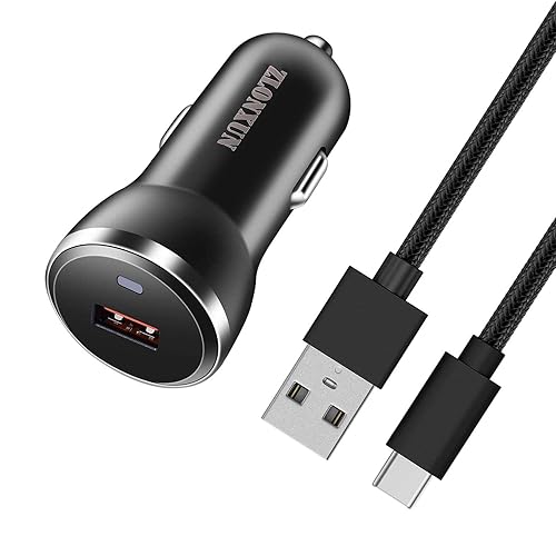 Fast Car Charger and USB C Cable for Samsung Galaxy A54/A53/A52