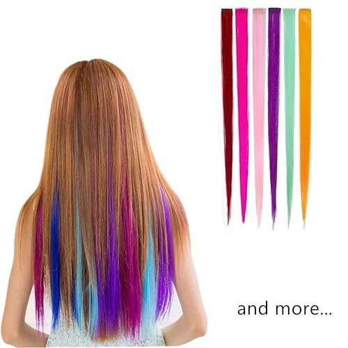 Stonges 10x LED Light Up Hair Extensions Fibre Optic Hair Clip (in