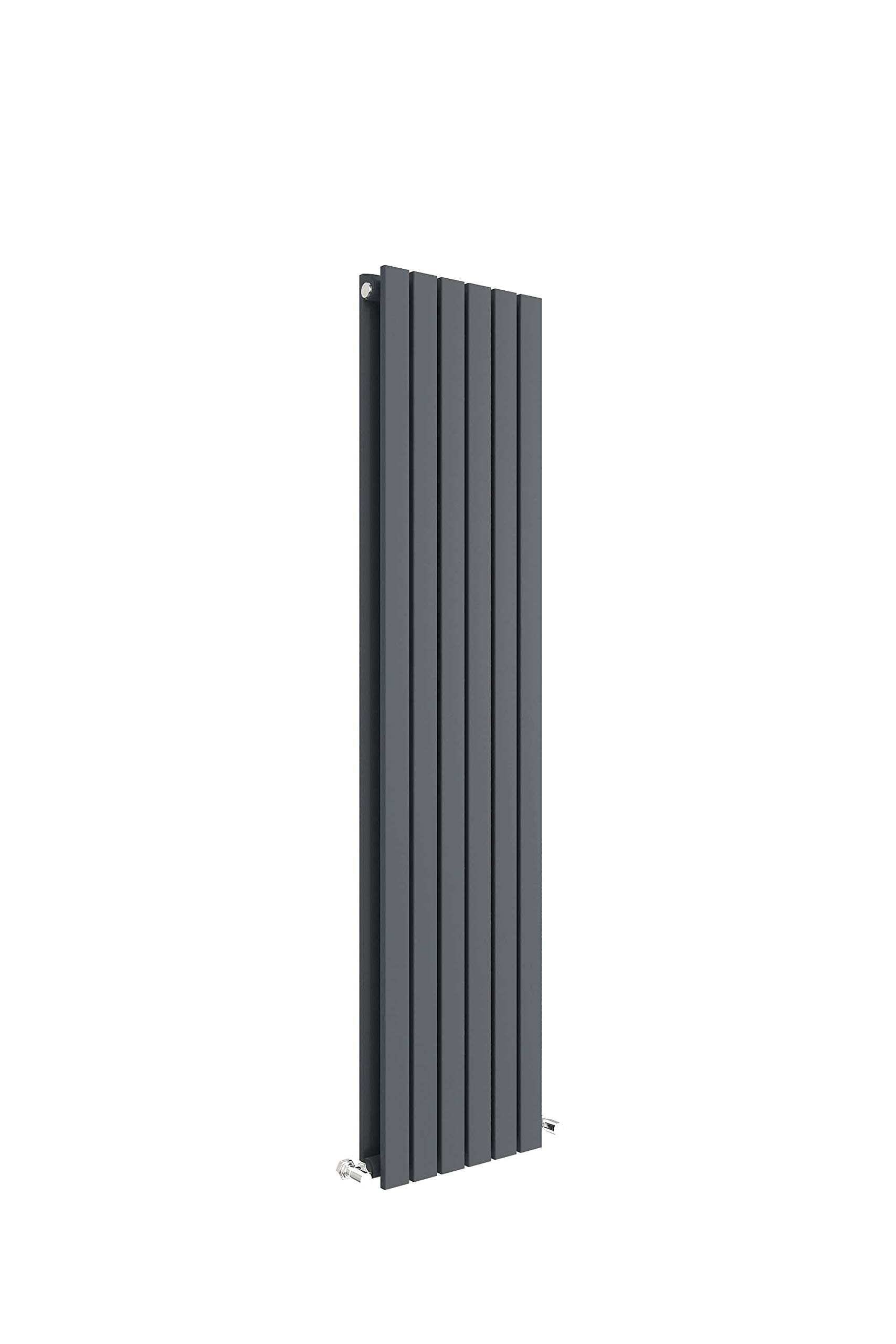 Nuie HLA73 Sloane Modern Home Wall Mount Designer Vertical Double Panel Radiator, 1500mm x 354mm x 79mm, Anthracite
