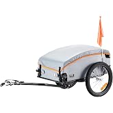 VEVOR Bike Cargo Trailer, 88/100/130/160 lbs Load Capacity, Heavy-Duty Bicycle Wagon Cart, Foldable Compact Storage with Universal Hitch