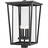 Z-Lite 4 Light Outdoor Post Mount Fixture 571PHXXLS-BK