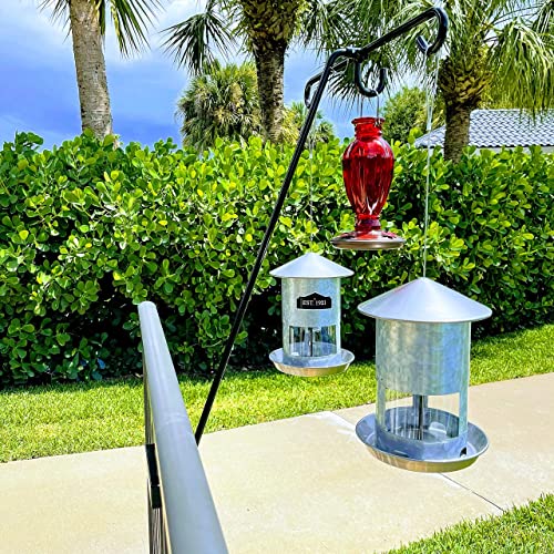 Hold It Mate Triple Hook Bird Feeder Pole Mounting Rail with Hardware