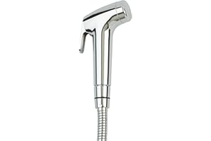 Brondell PS-91C PureSpa Essential Handheld Bidet Sprayer for Toilets, Includes Spiral Metal Hose and Holster, Ambient Temperature, Polished Chrome