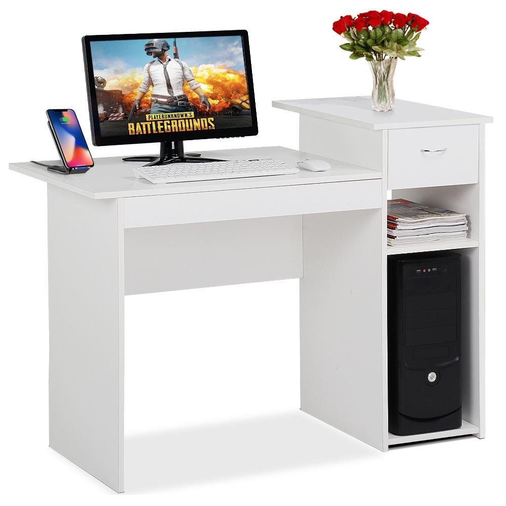 Yaheetech Escritorio de Ordenador Mesa para Computadora con Estante