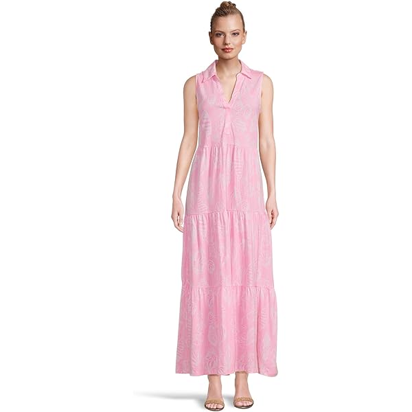 tier and now hot pink dress Lillee Tiered Maxi Dress - Pink Floral