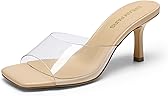 DREAM PAIRS 2026 Women's Kitten Heels Sandals – Square Toe Slip On Low Heels, Heeled Mules Footwear for Everyday, Dressy & Casual Occasions
