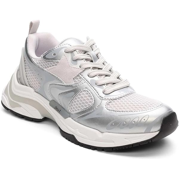 Amazon.com | Ash Women's Toxic Sneaker, Silver, 7 | Fashion